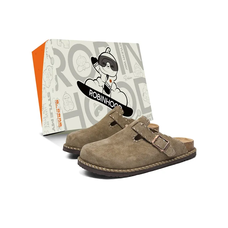 ROBINHOOD Quiet Odor Resistant Abrasion Resistant Slip Resistant Closed Toe Slippers Unisex Box-8