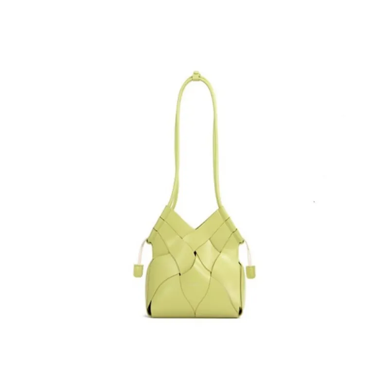 OCTSUI PU Shoulder Bag Women's Lime Yellow/Beige Gray/Black-0