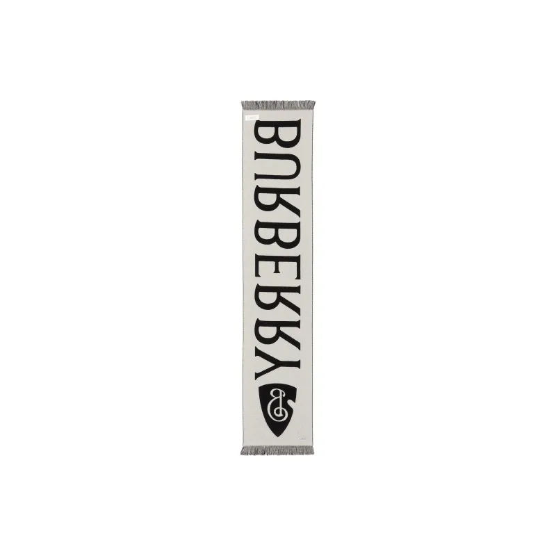 Burberry Wool Knit Scarves Men's Black-2