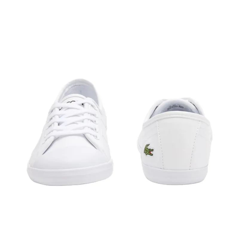 LACOSTE Anti Slip Wear Resistant Low Top Casual Shoes Women's White-2