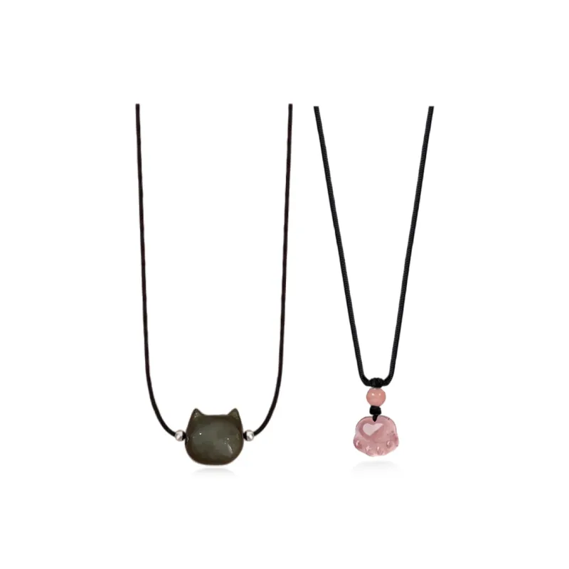 SHEEHHYY Obsidian Necklaces Unisex-7