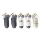 2 Dark Gray Letter+2 Ribbed Cuff Double Stripe+1 Pinstripe