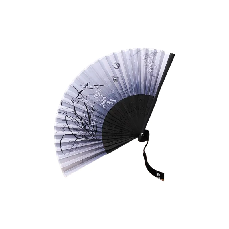 JINGDI Twill Damask And Silk Foldable Small Fan-34