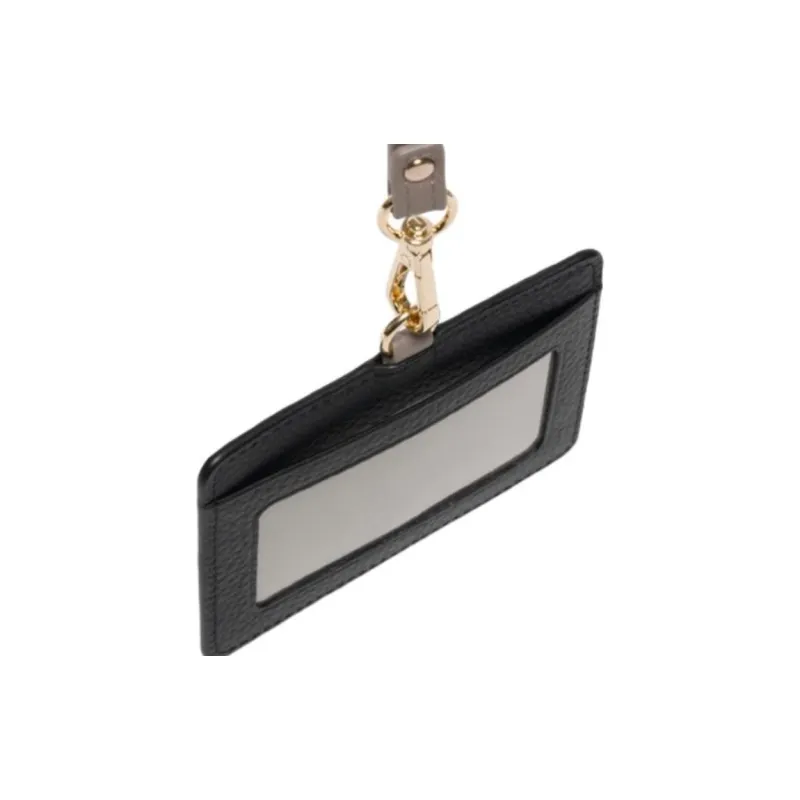 LACOSTE Cow Leather Card Holder Unisex Black-3
