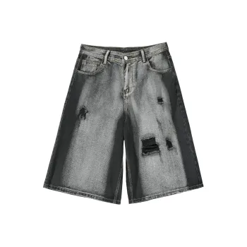 Lee Cooper Denim Shorts Unisex Black Gray Color