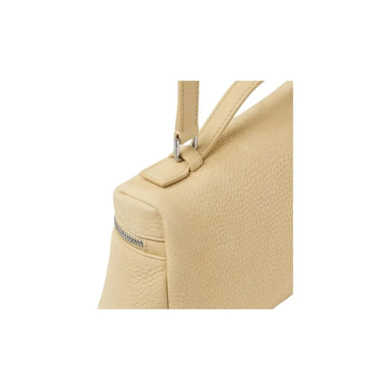 Loro Piana Calfskin Handbag Regular Women's Cream-4