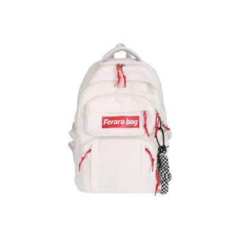 WICKBUEN Oxford Backpack Regular Unisex Orange Red/White/Black
