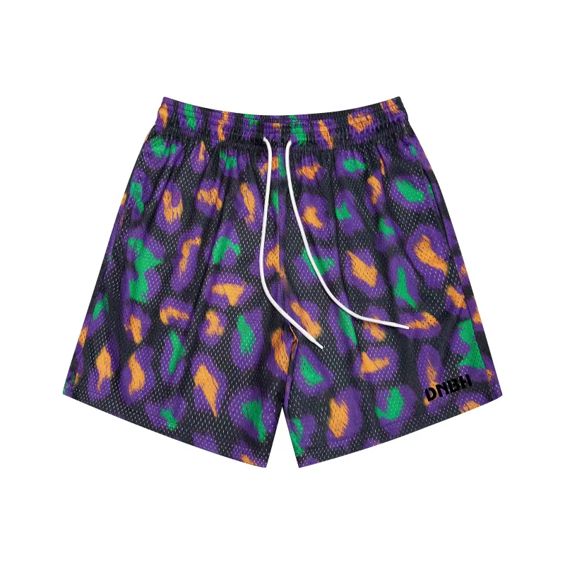 DNBH Dual Tone Collection Leopard Print Collection Casual Shorts Unisex-50