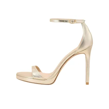 Stuart Weitzman/SW Nudist Platform One Strap Sandals 10cm Women's Gold