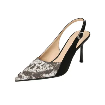 Beijiani Slim Heel High Heels 8CM Women's Black