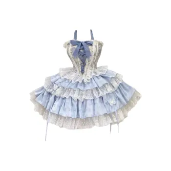 Udon House Slip Dresses Women's Light Blue