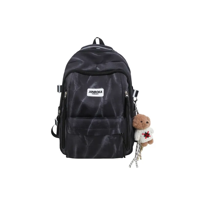 WICKBUEN Nylon Backpack Unisex White/Black/Coffee/Blue-4
