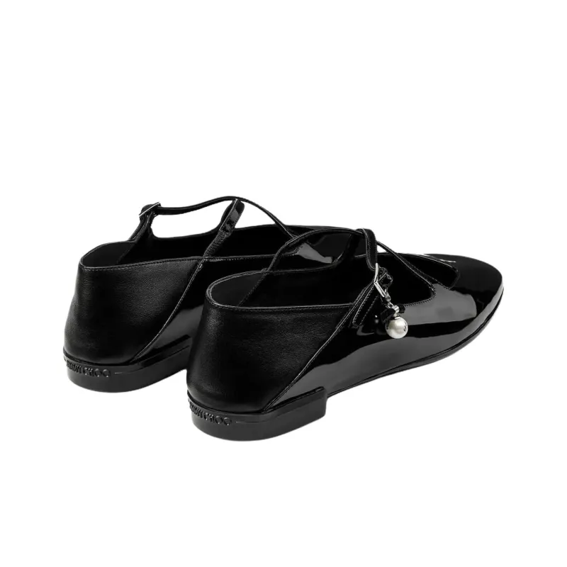 Jimmy Choo Eleri Ballerina C Casual Single Shoes Women's Black-2