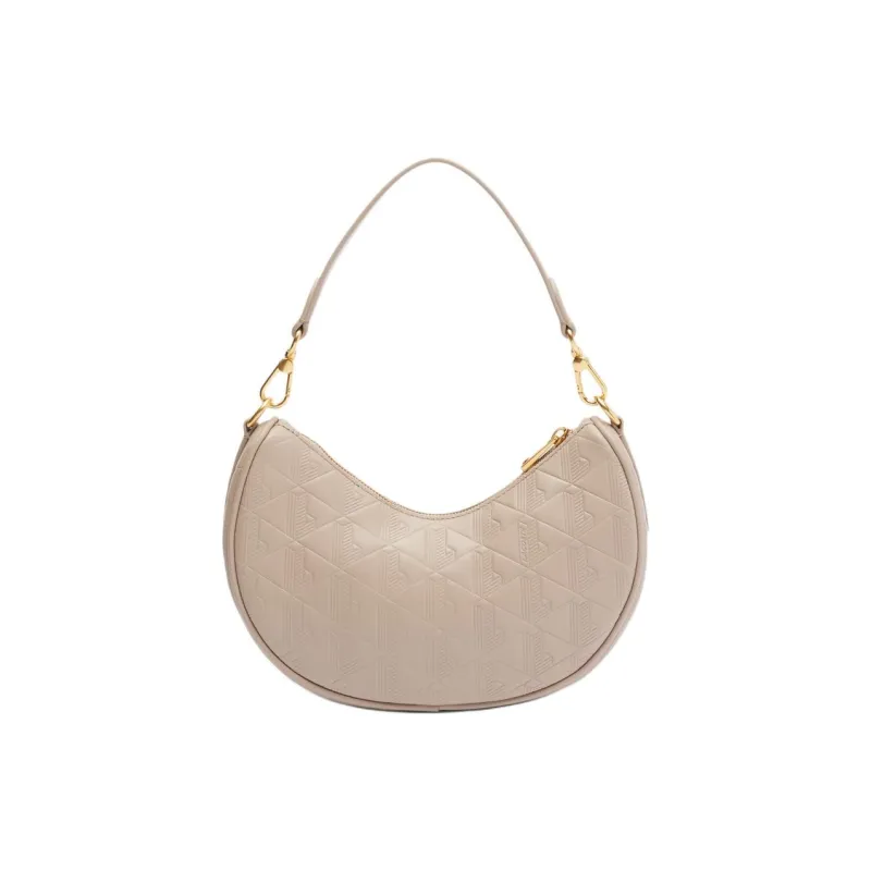 LACOSTE Cow Leather One Shoulder Handbag Women's Beige-2