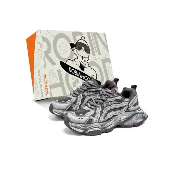 ROBINHOOD Slip Resistant, Abrasion Resistant, Breathable, Lightweight Low Top Chunky Sneakers Men's Box Included