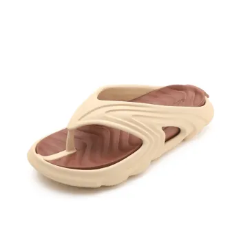 DOUBLE STAR 88 Abrasion Resistant Slip Resistant Flip Flops Unisex Beige Brown