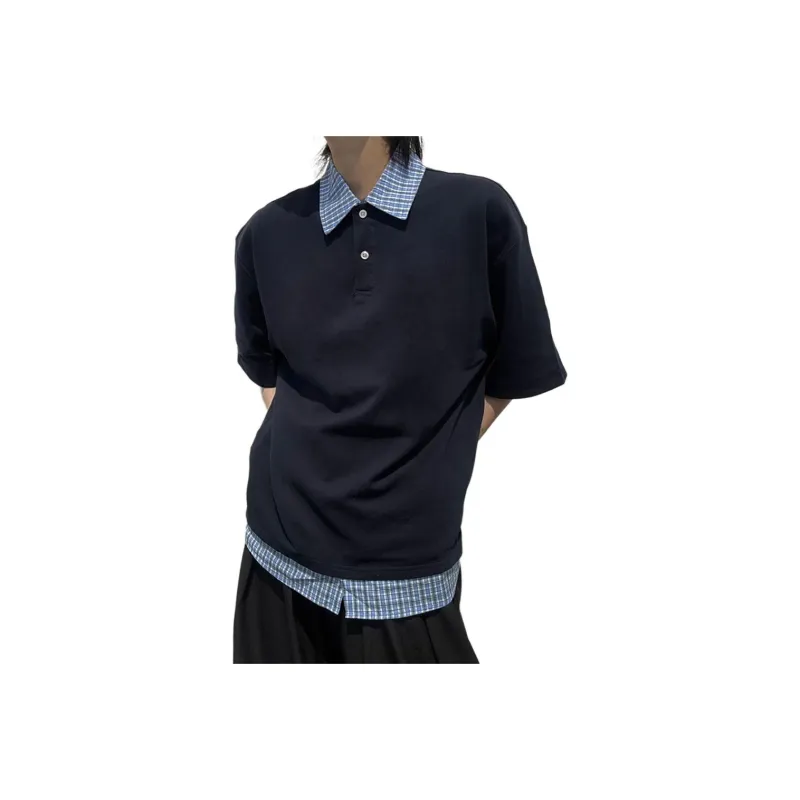 GY.VG T Shirts Unisex Navy Blue-1