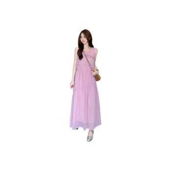 Flowers In Water Sleeveless Dress Women's