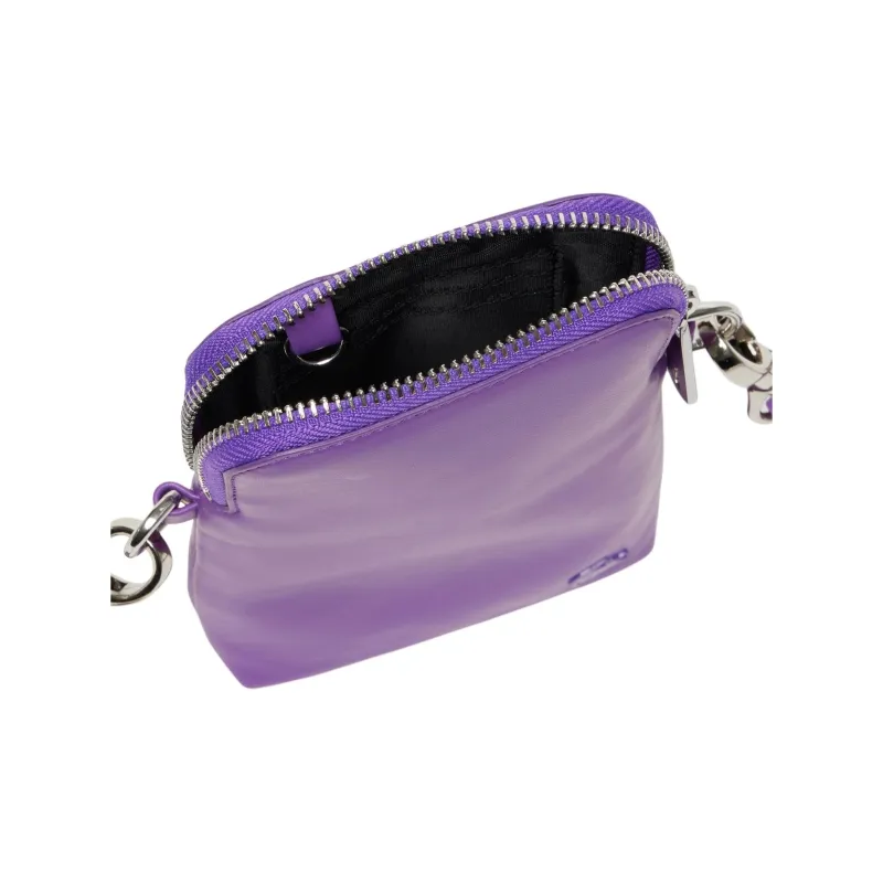 LACOSTE Synthetic Leather Shoulder Bag Women's Purple-3