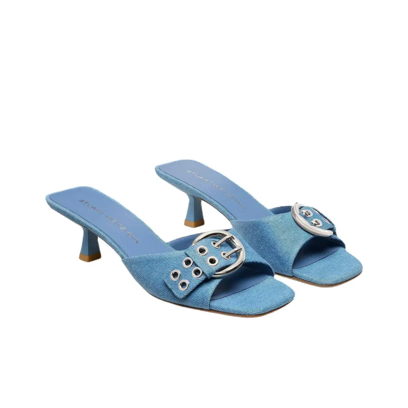 Stuart Weitzman/SW Slide Slippers Women's Blue-2