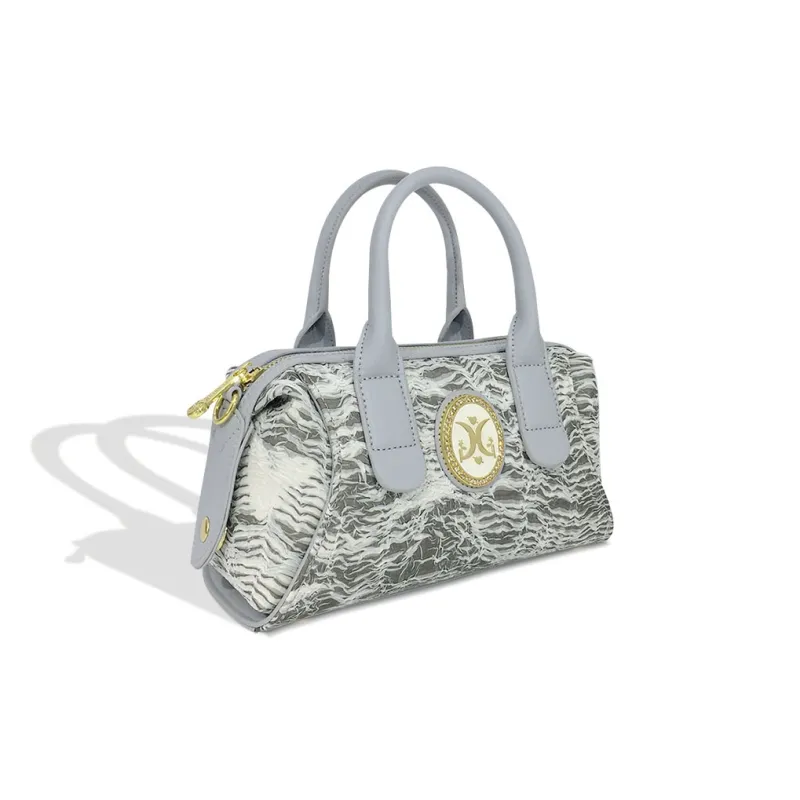 MACK JODAER Synthetic Leather One Shoulder Handbag Women's Light Gray Yarn-1