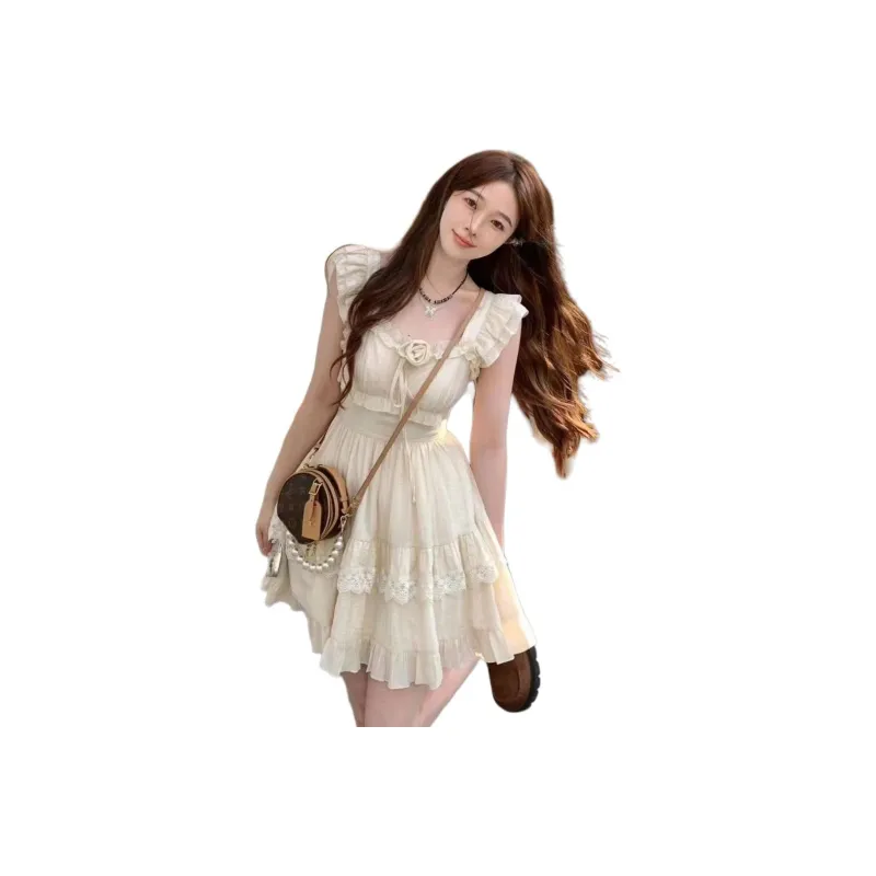 Mu Xiao Xin Short Sleeved Dress Women's-0
