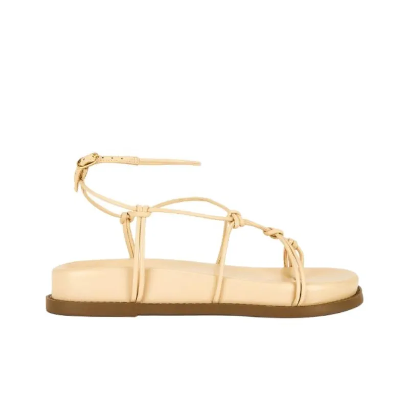 Schutz Calabria One Strap Sandals Women's Beige-1
