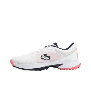 LACOSTE Anti Slip Wear Resistant Low Top Golf Shoes Women's White Red