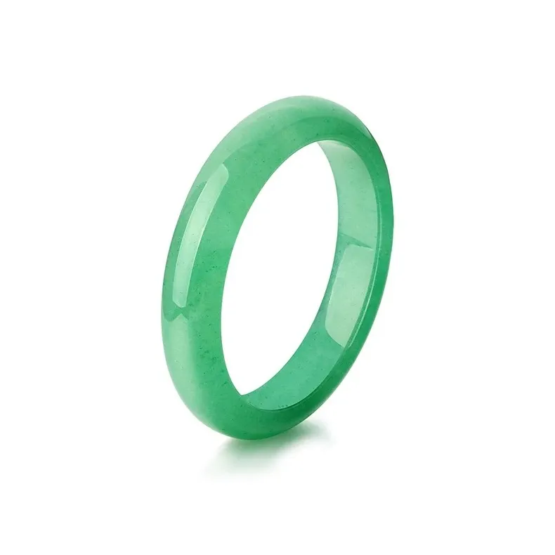 Artisan Lock Heart Jade Natural Aventurine Bangles Women's-0