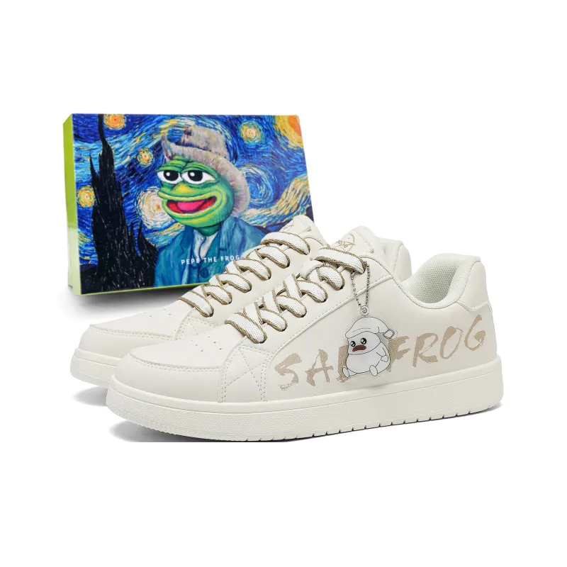 Pepe The Frog Low Top Skateboard Shoes Men's-7