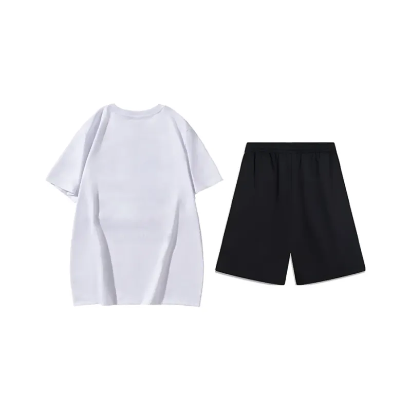 LiNing Sports Casual Suit Unisex White+Black-1