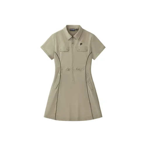 FILA FUSION QRFUSION LIFE Short Sleeved Dress Women's Hazy Khaki