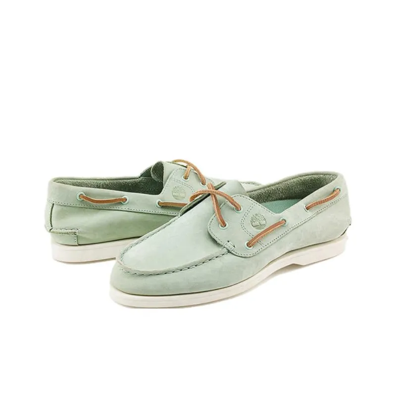 Timberland Classic Boat Shoes Women's Light Green-2