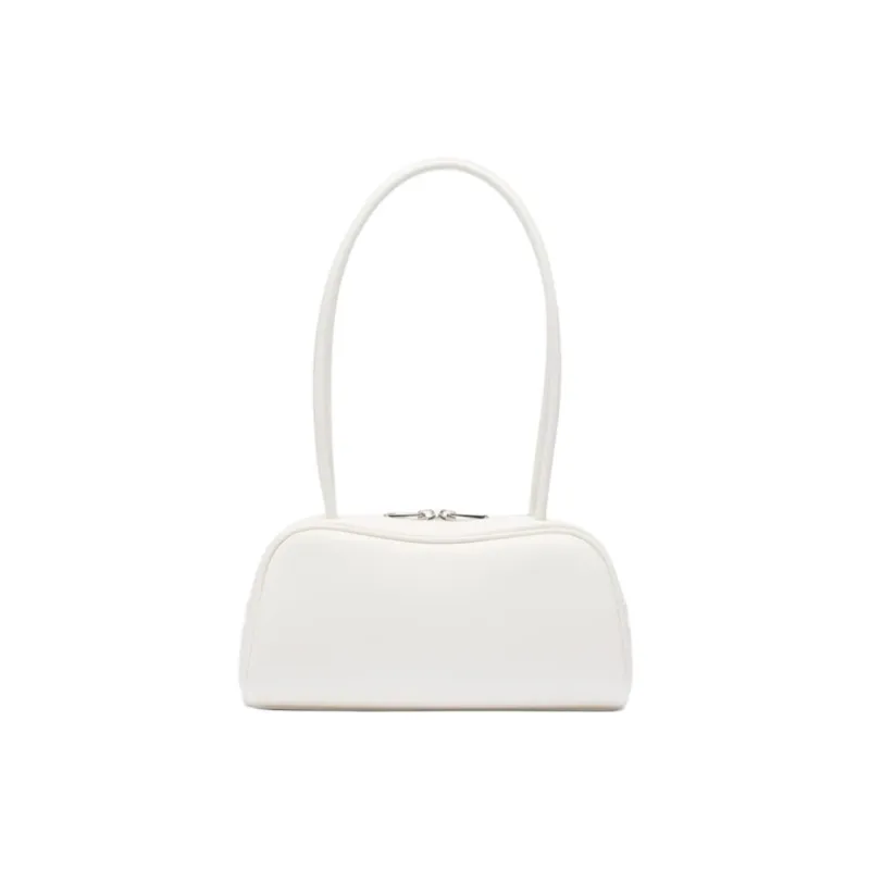 LACOSTE Cow Leather Shoulder Bag Women's White-2