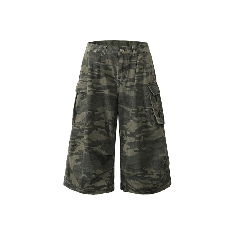 OPMO Denim Shorts Unisex Green-0