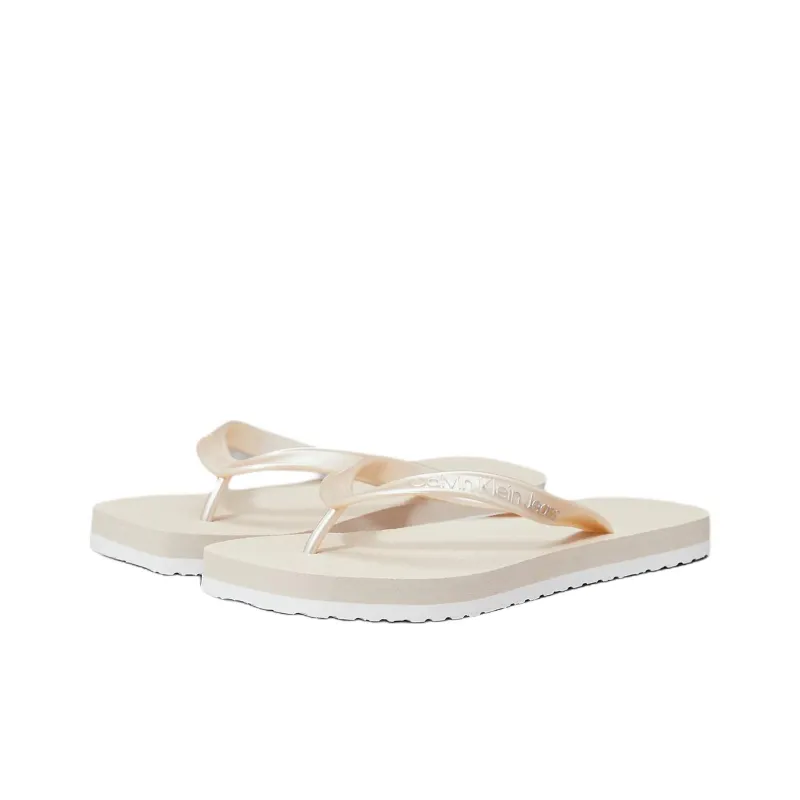 CKJ CALVIN KLEIN JEANS Flip Flops Women's Bright White-1