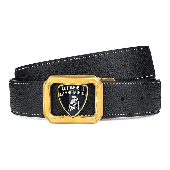 Automobili Lamborghini Cow Leather Belt/Belt Men's 3.7cm-3