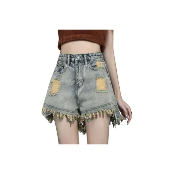 7 SEVFUN Denim Shorts Women's Washed Blue