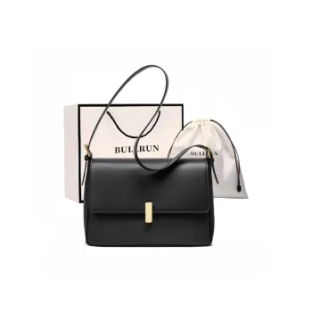 Bullrun Synthetic Leather Shoulder Bag, Crossbody Bag Women's Black