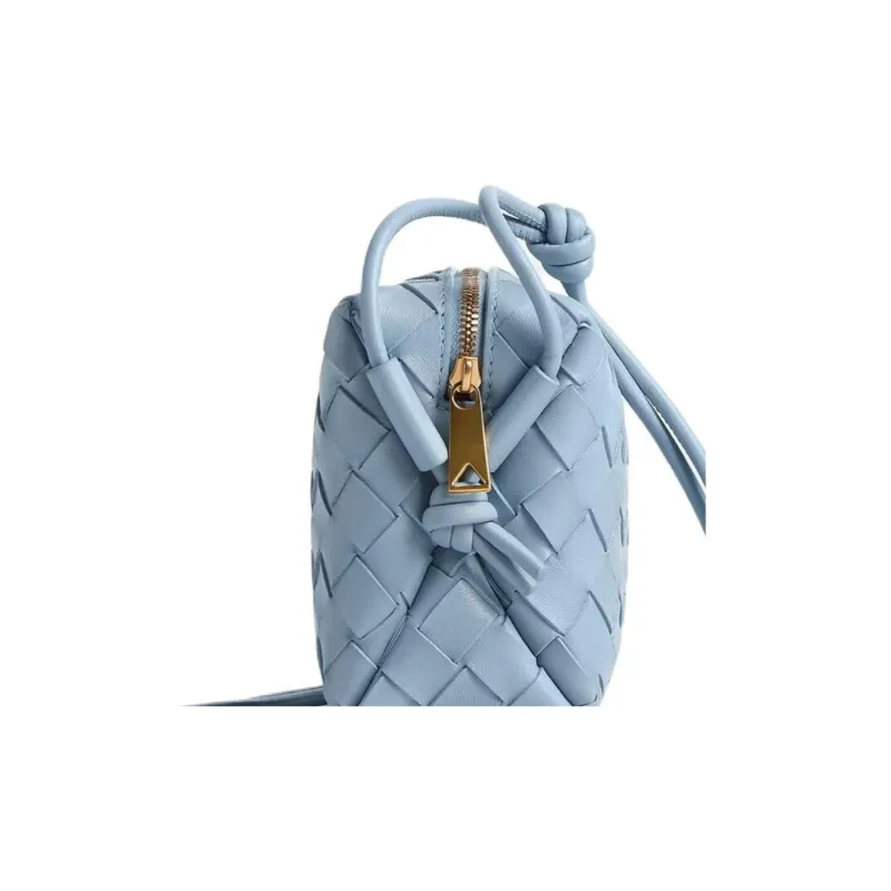 Bottega Veneta LOOP Sheepskin Crossbody Bag Mini Women's Ice Blue-3