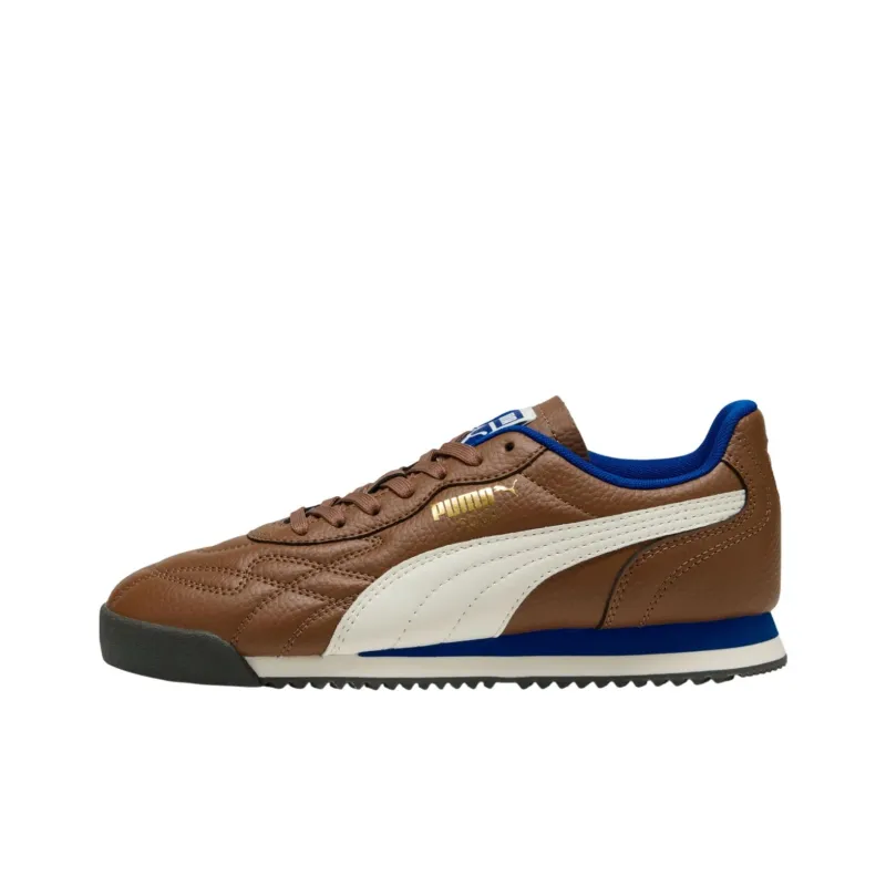 PUMA Roma Anniversario Anti Slip Wear Resistant Low Top Training Shoes Unisex Brown White-0