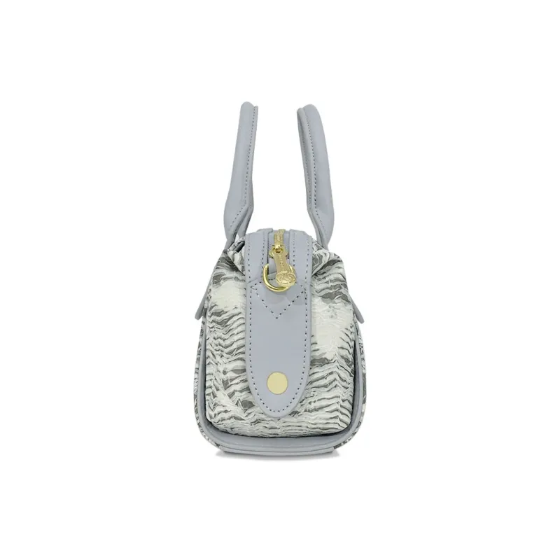 MACK JODAER Synthetic Leather One Shoulder Handbag Women's Light Gray Yarn-3