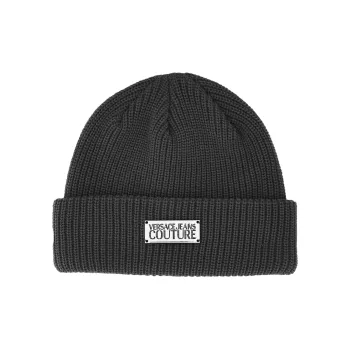 VERSACE JEANS Logo plaque Knitted Beanie