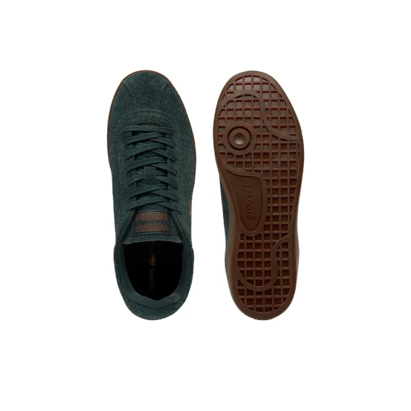 LACOSTE Anti Slip Wear Resistant Low Top Skateboard Shoes Women's Dark Green-4