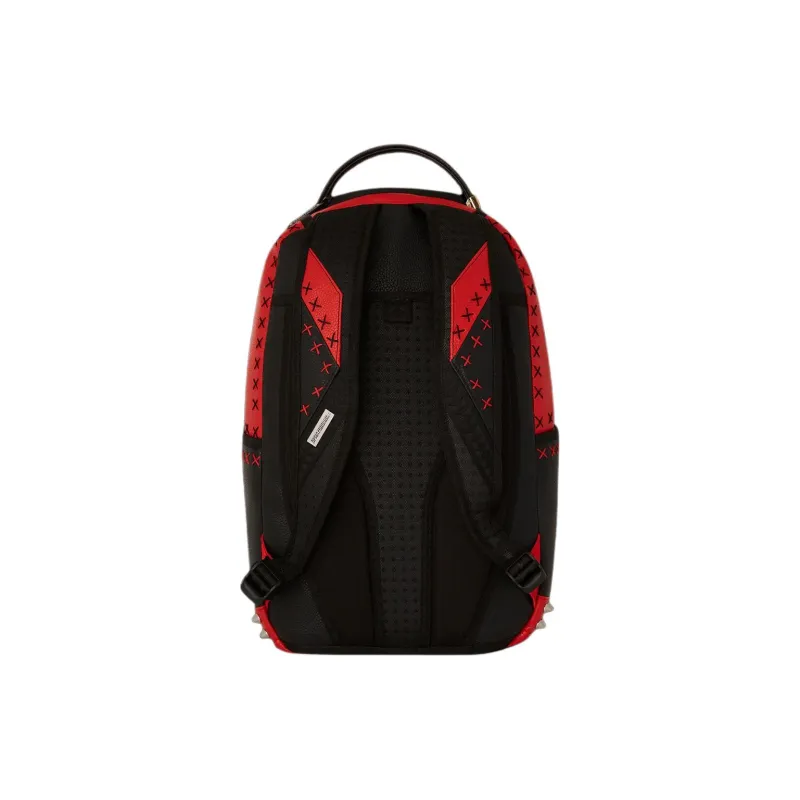 SPRAYGROUND Artificial Leather Backpack Men's Red-4