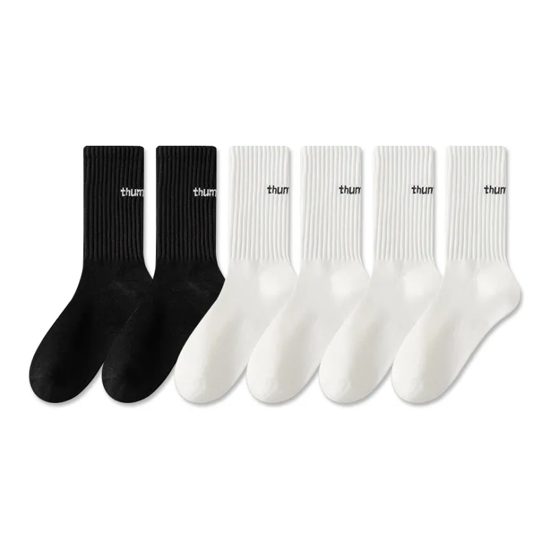 Mulong Family Mid Calf Socks Unisex 5 Pack-42