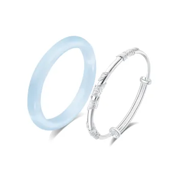 Master Kim Glass Cat Eye Bangles Women's