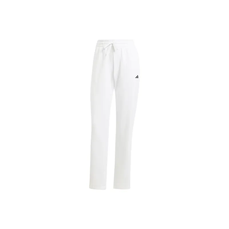 Adidas Essentials Small Logo Feel Cozy Open Hem Pants Casual Pants Women's White-0