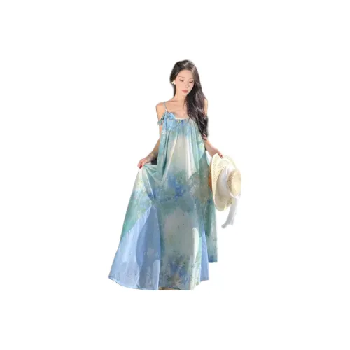 ALICE+OLIVIA Maxi Shirt Dress Slip Dresses Women's Image Color