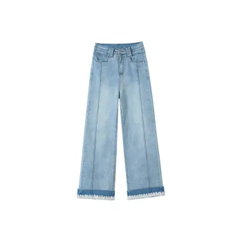 Garbege Jeans Women's Light Blue Ankle Length